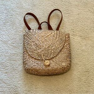 Billabong Woven Backpack in Natural Brown